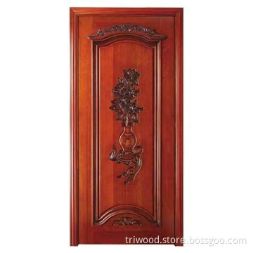 Exquisite Interior Solid Wood Door with Hardwood Core and Environment-friendly Painting